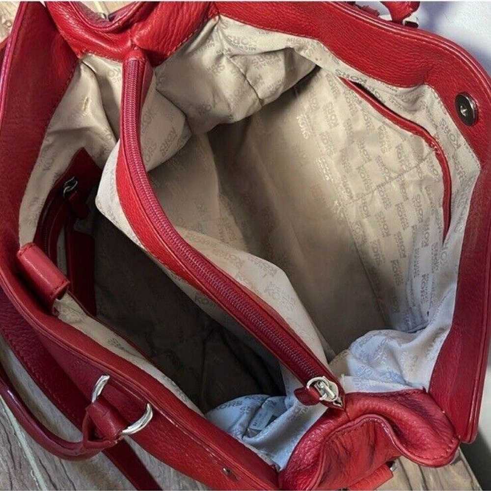 Michael Kors Hamilton Red Leather Satchel Shoulde… - image 7