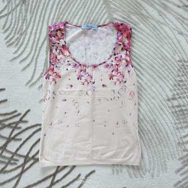 Blumarine sold Blue Floral Print Tank