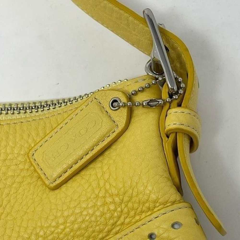 Coach Y2K Light Yellow Hamilton Pebbled Leather B… - image 2