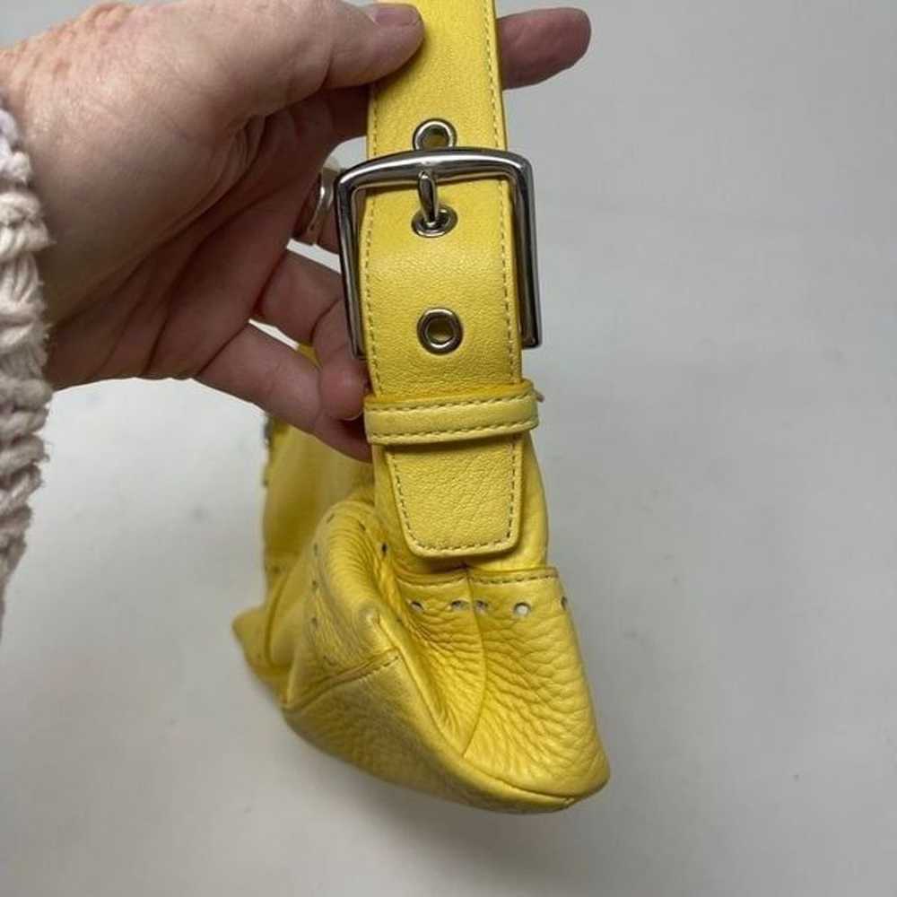 Coach Y2K Light Yellow Hamilton Pebbled Leather B… - image 4