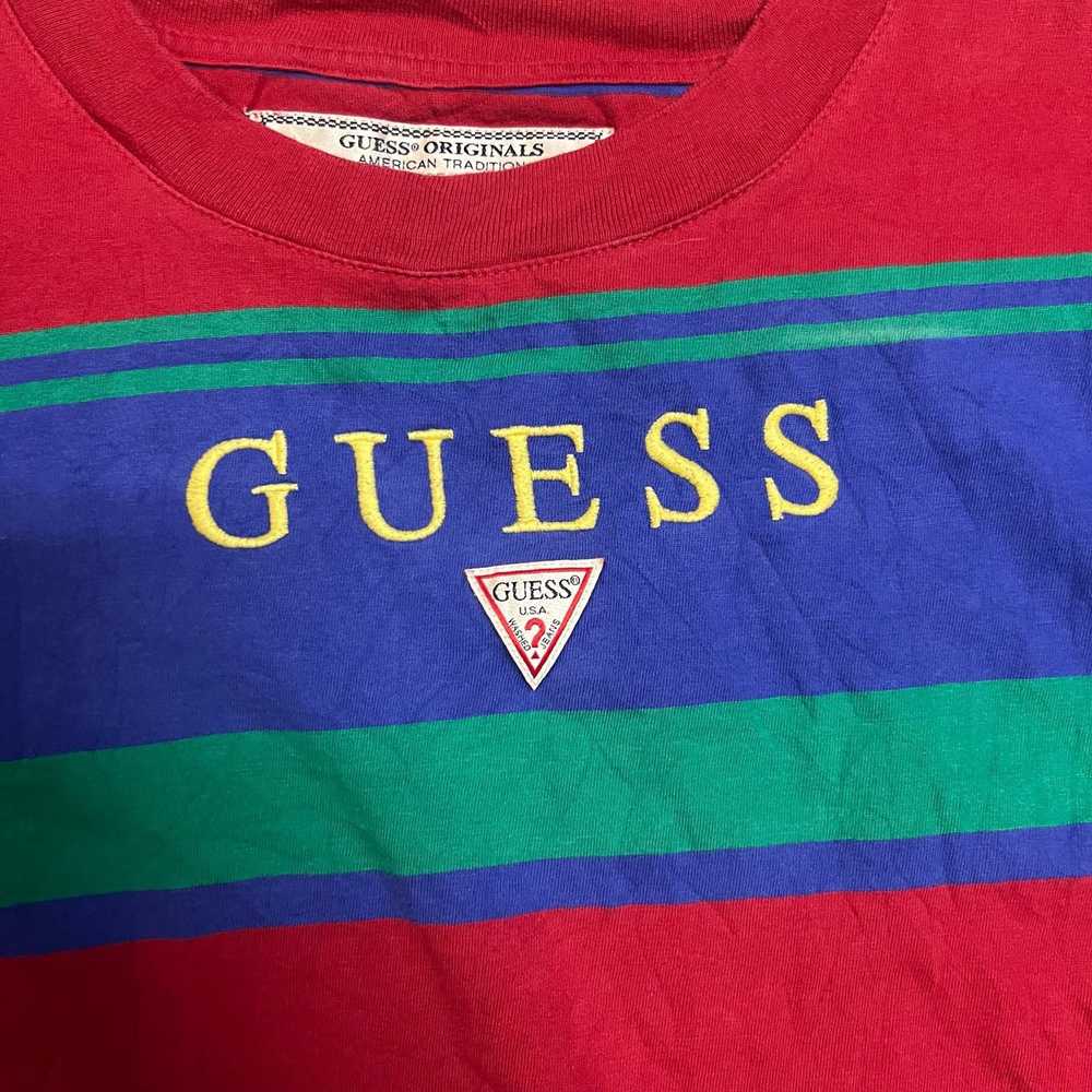 Guess Vintage Striped Guess T-shirt - image 2