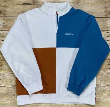 Supreme Supreme Color Block Half Zip Sweatshirt W… - image 1