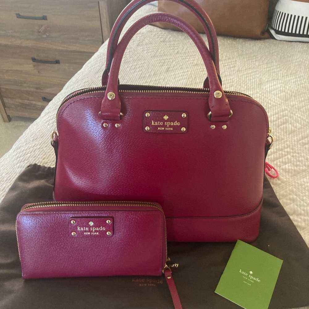 Kate Spade satchel and wallet - image 1