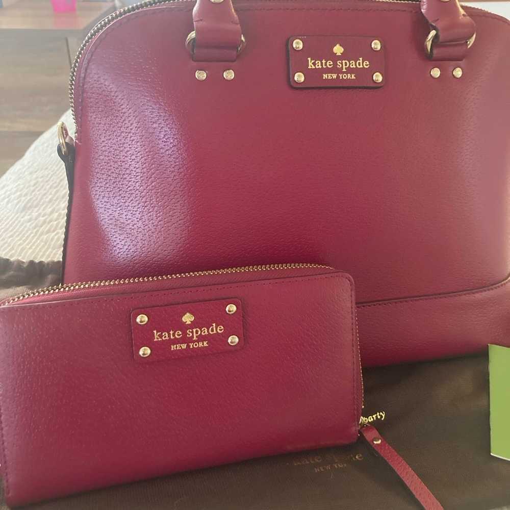 Kate Spade satchel and wallet - image 2