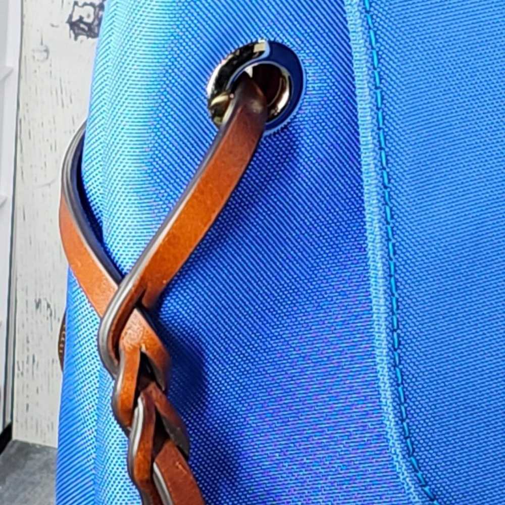 Dooney Bourke nylon flap backpack blue bag - image 10