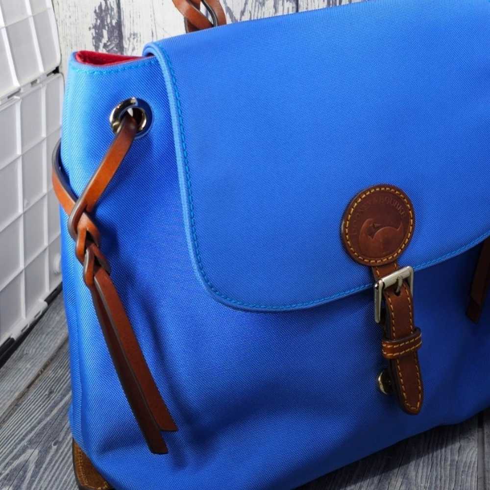Dooney Bourke nylon flap backpack blue bag - image 11