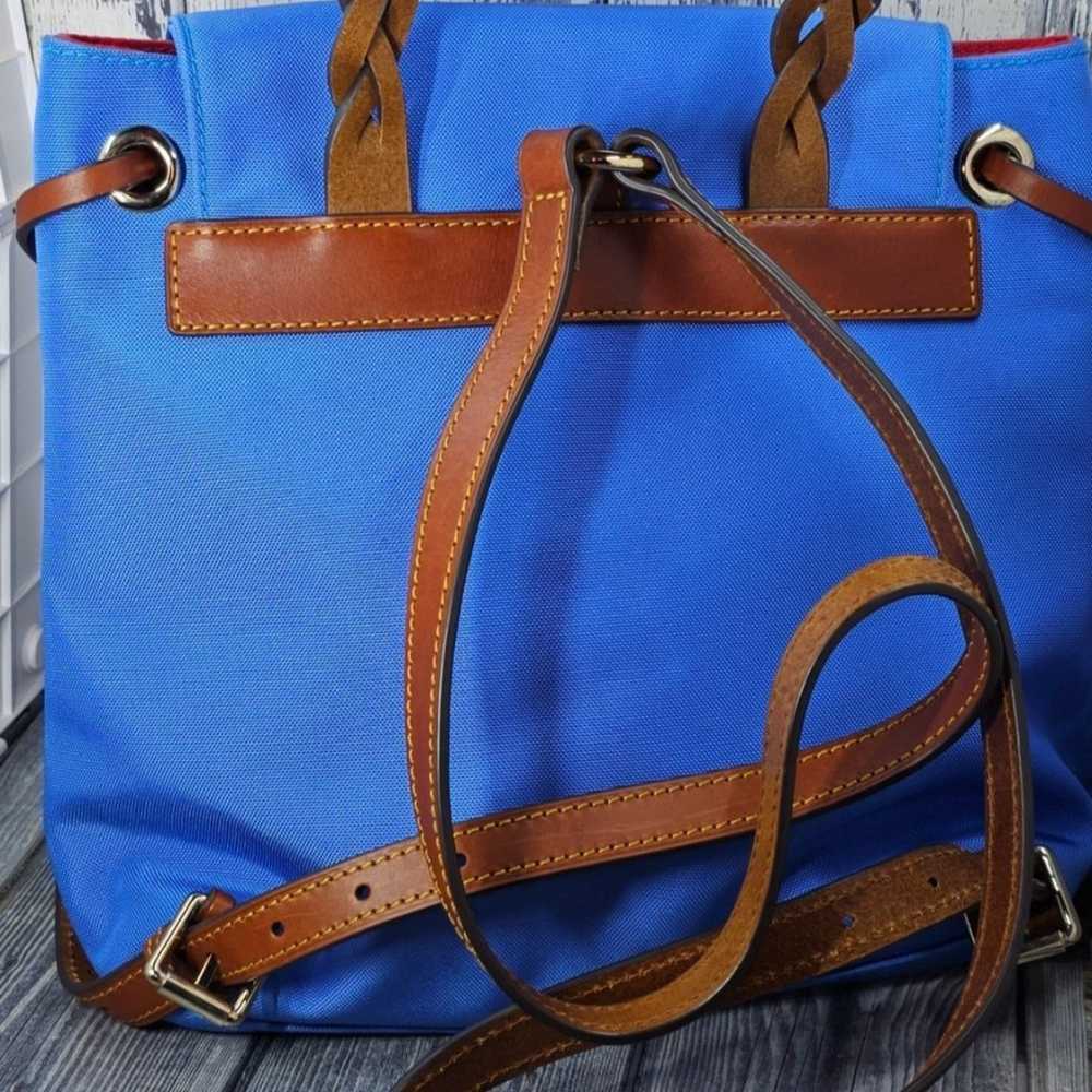 Dooney Bourke nylon flap backpack blue bag - image 4