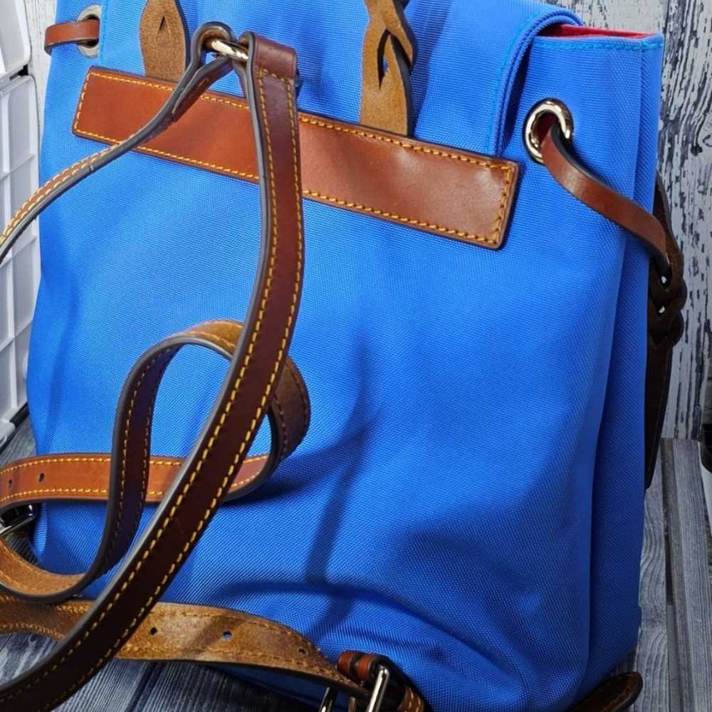 Dooney Bourke nylon flap backpack blue bag - image 7