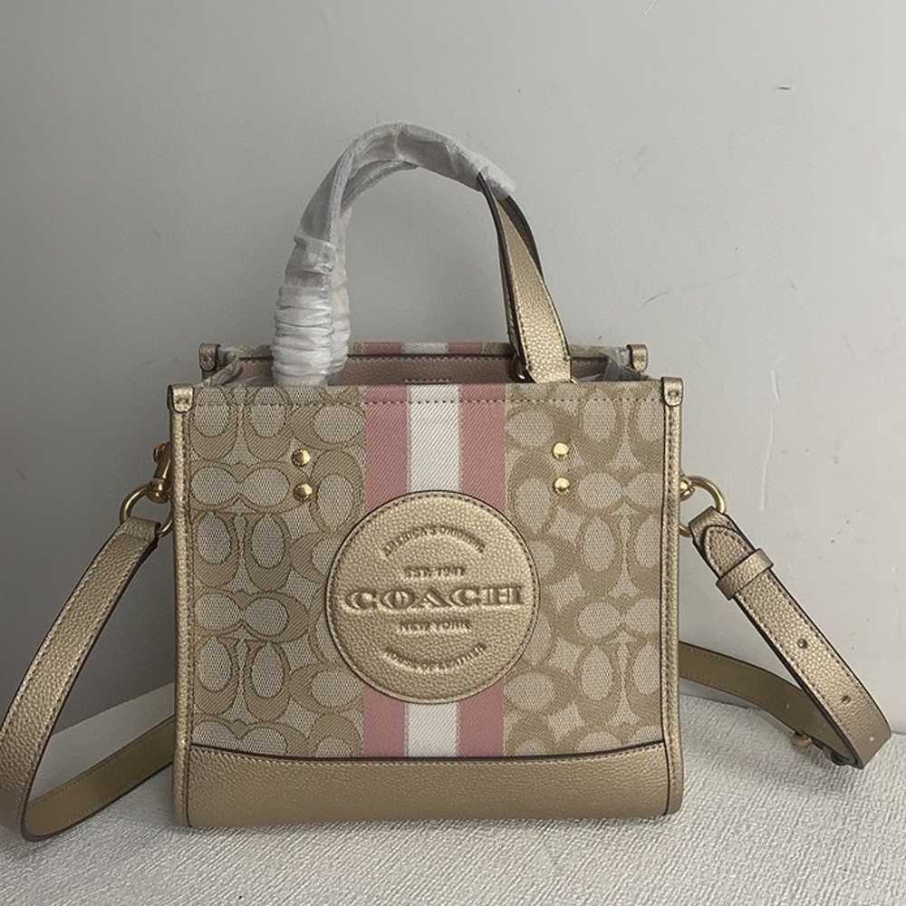 Dempsey Tote 22 In Signature Jacquard With Stripe… - image 2