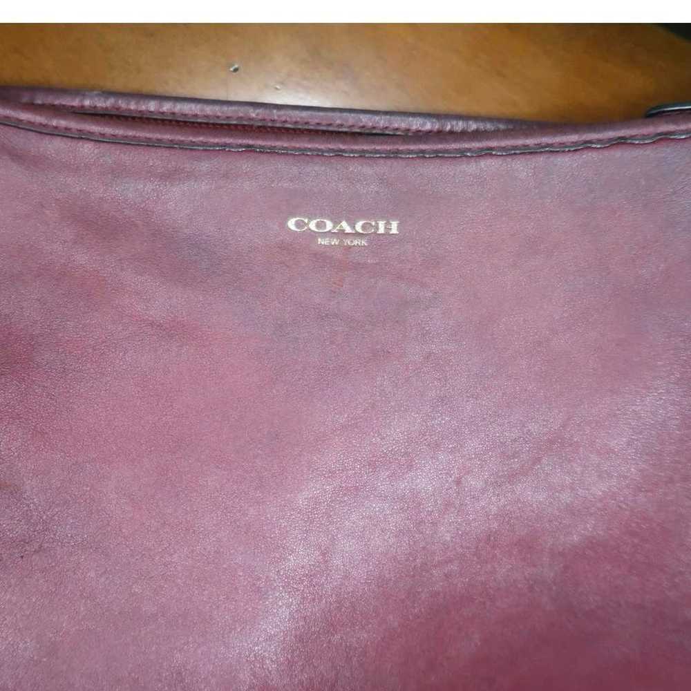 Vintage Coach 9085 Medium Purple Leather Duffle H… - image 5