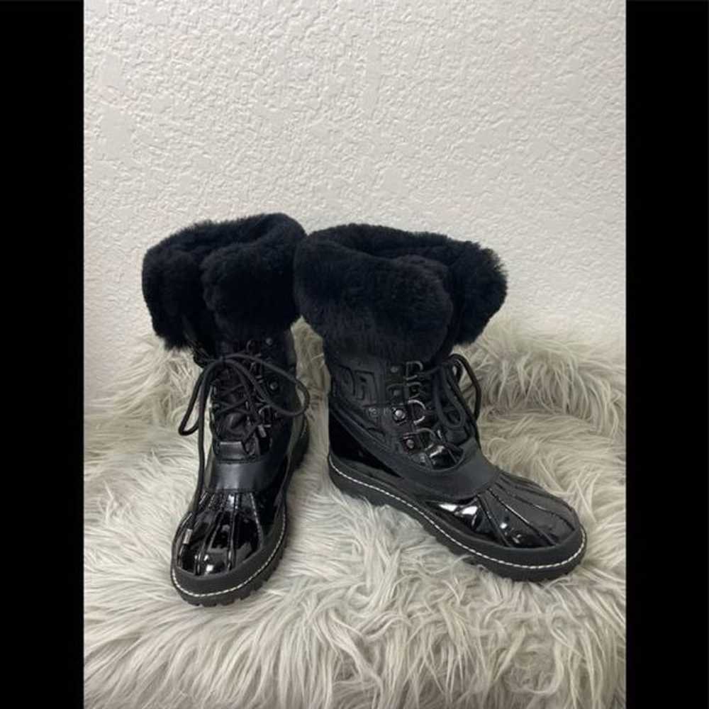 Coach Lenora black boots with Shearling fur. - image 2