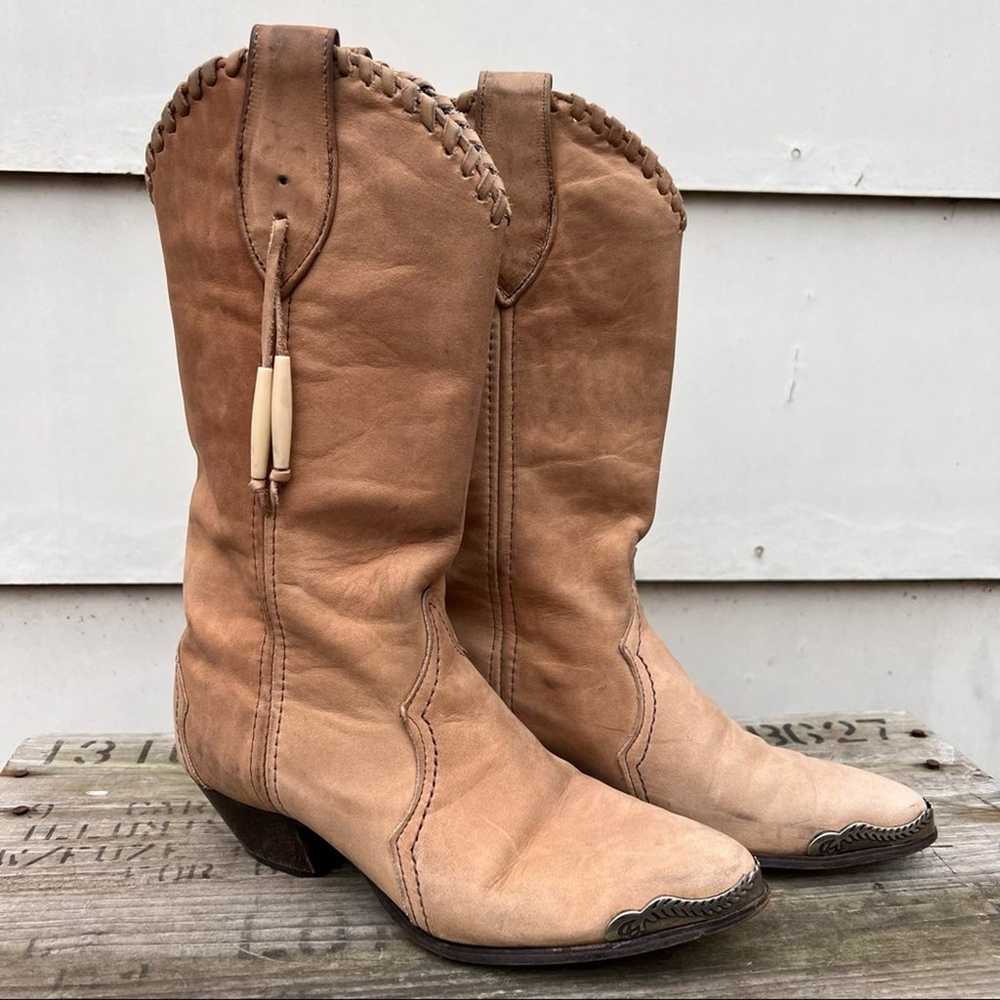 Vintage Laredo tan suede leather cowgirl western … - image 2