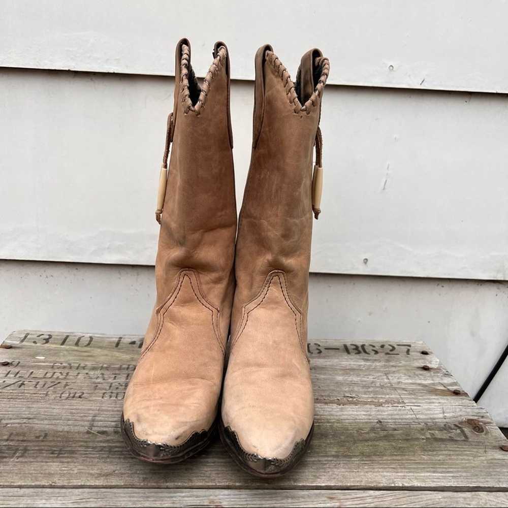 Vintage Laredo tan suede leather cowgirl western … - image 5