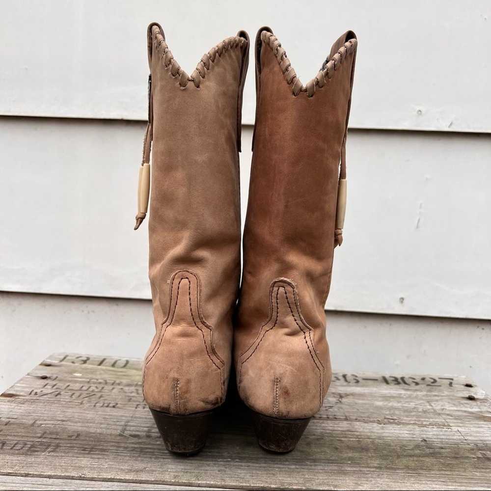 Vintage Laredo tan suede leather cowgirl western … - image 7