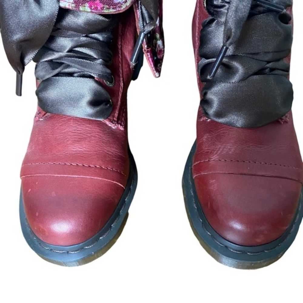 Dr. Martens Triumph Boots Cherry Red Darkened Mir… - image 2