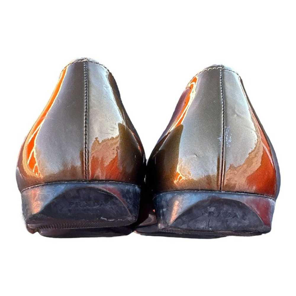 PRADA Bronze Patent Leather Women's Loafers Italy… - image 4