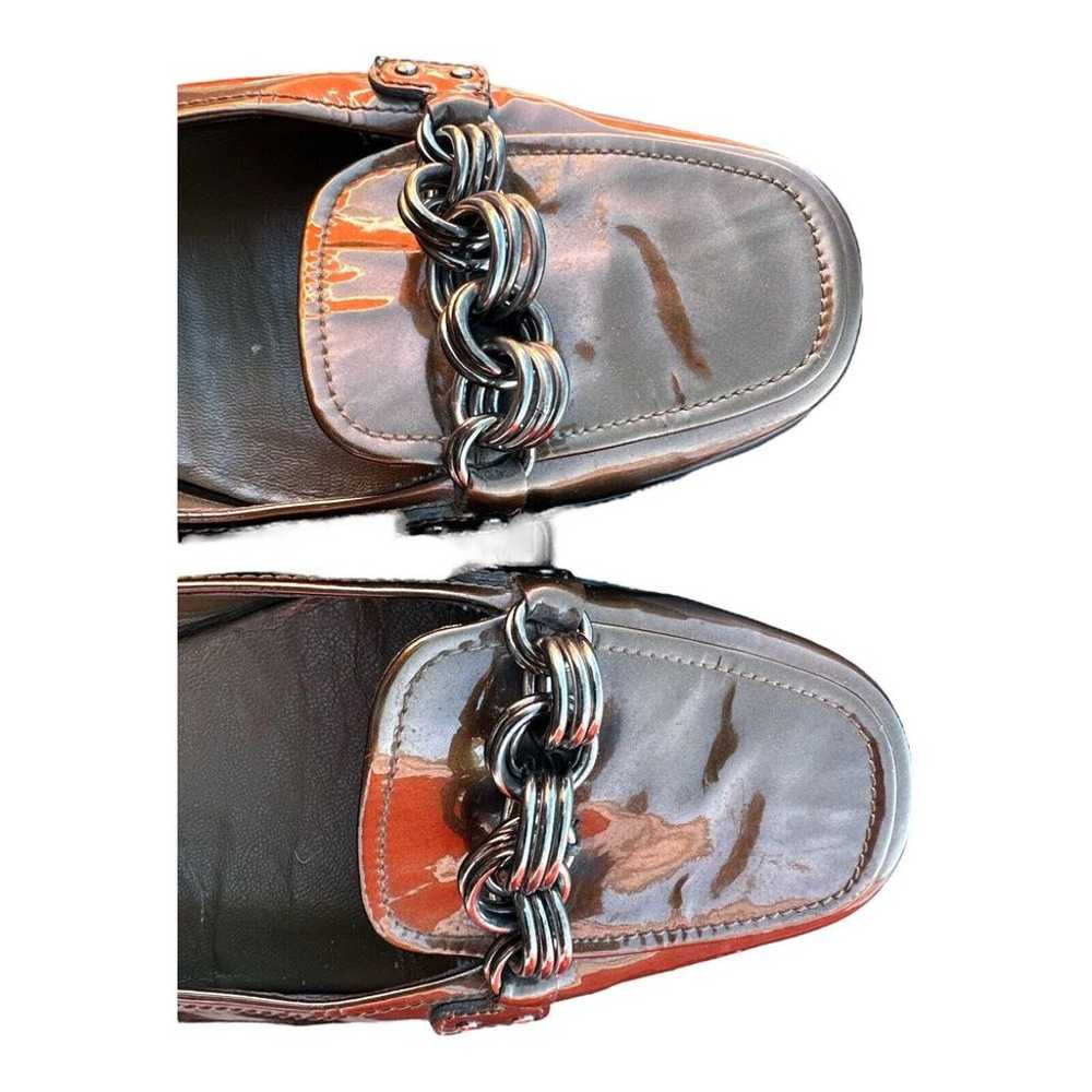 PRADA Bronze Patent Leather Women's Loafers Italy… - image 6