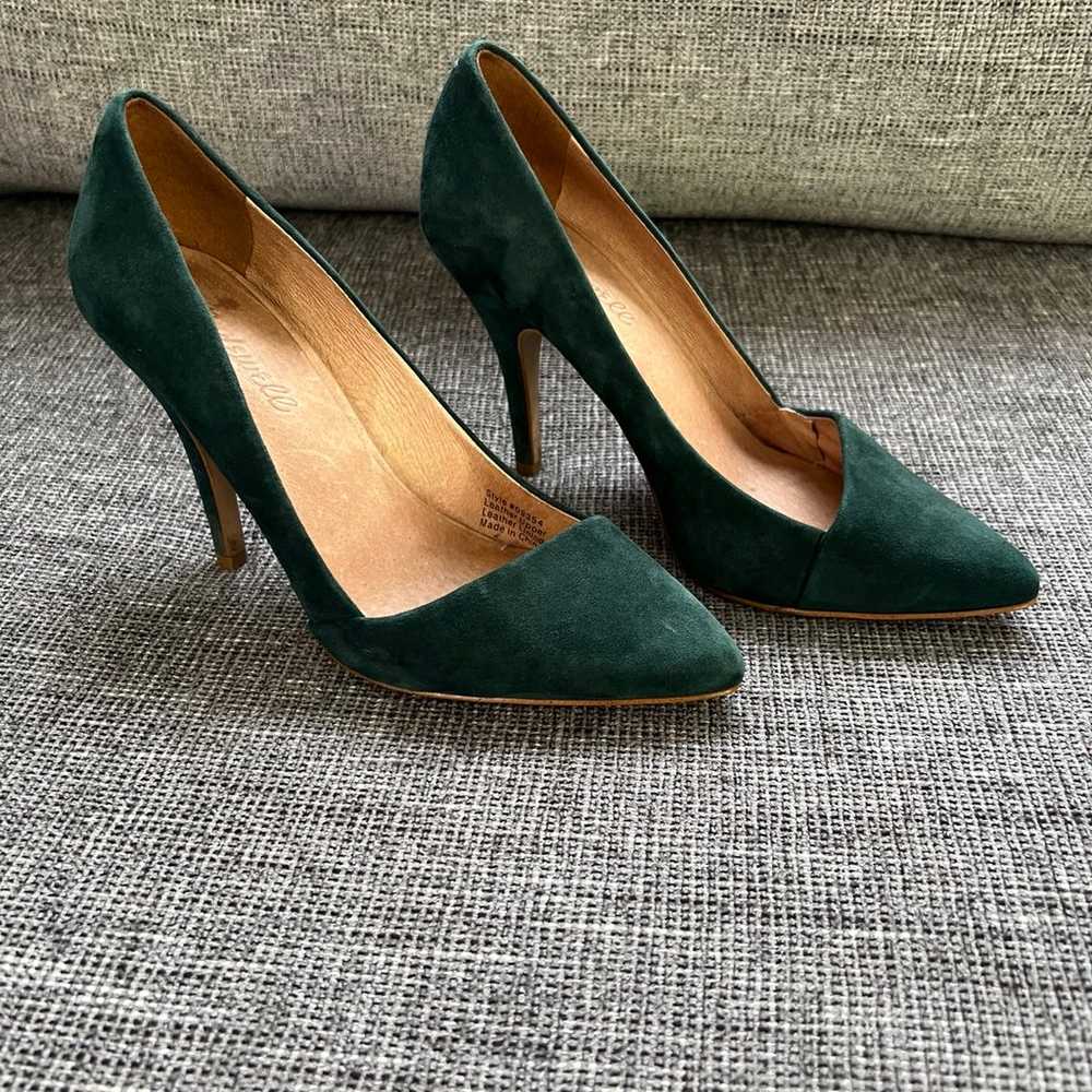 Madewell The Mira Evergreen Suede Leather Pointed… - image 1