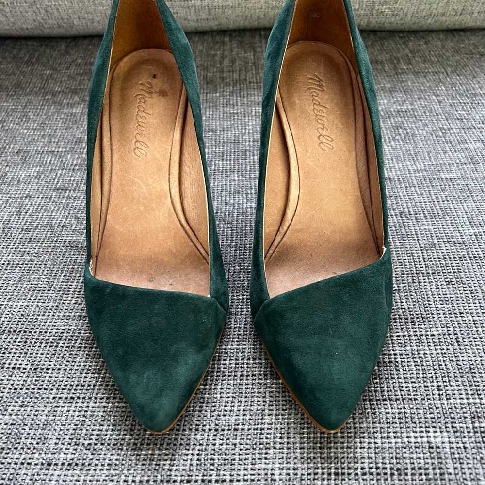 Madewell The Mira Evergreen Suede Leather Pointed… - image 2