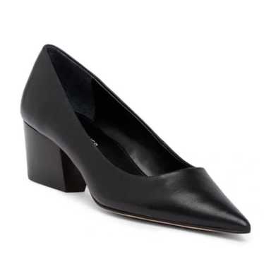 Donald J Pliner Anni Leather Pointed Toe Low Block