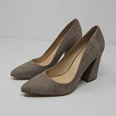 Vince Camuto Talise Suede Leather Taupe Pumps Heel