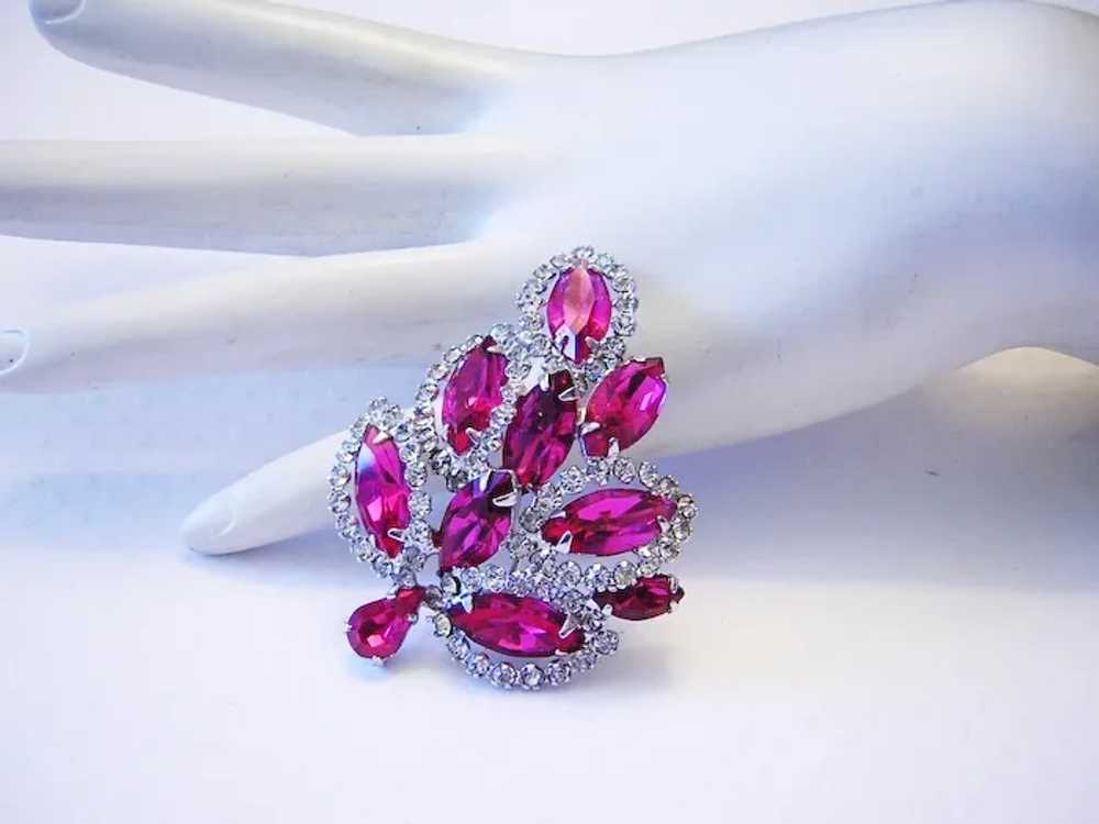 WEISS Dazzling Fuchsia / HOT PINK Rhinestones Wit… - image 12