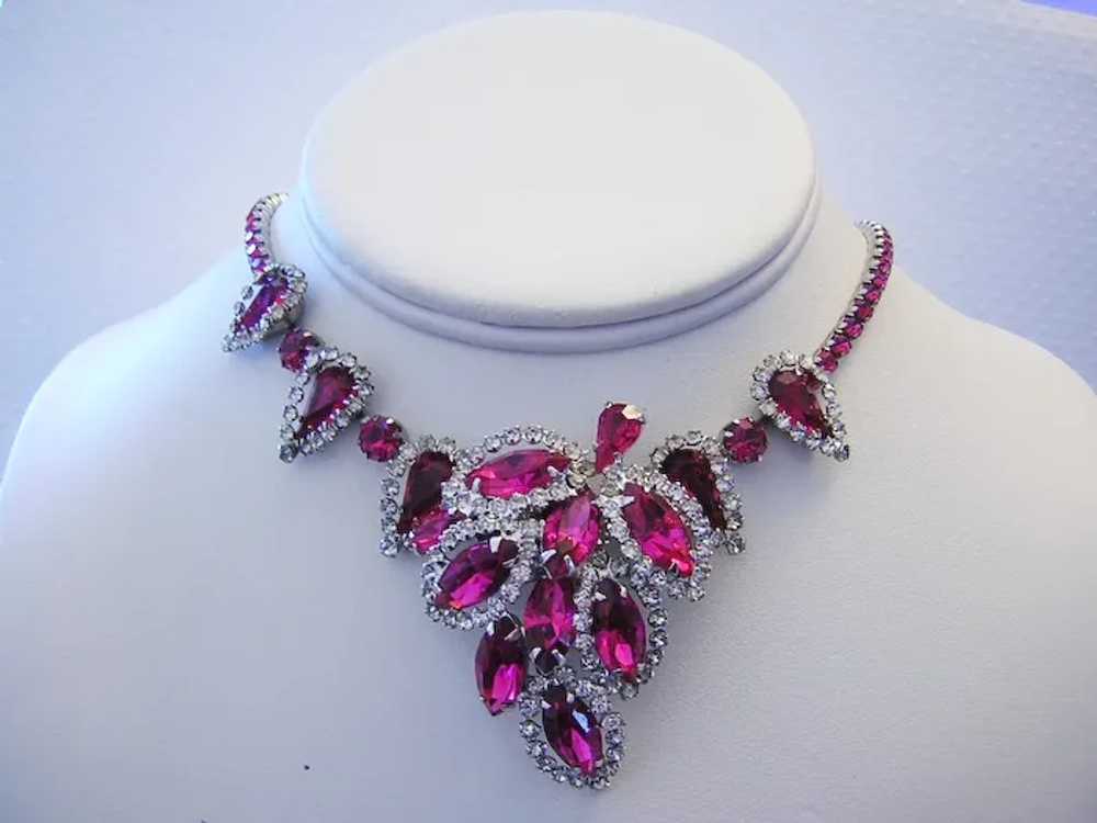 WEISS Dazzling Fuchsia / HOT PINK Rhinestones Wit… - image 2