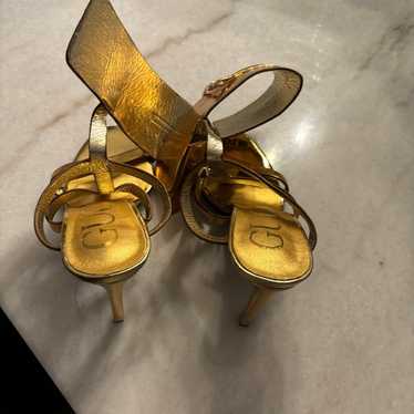 Gold gladiator heels