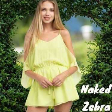 Naked Zebra cute cold shoulder style romper!new - image 1