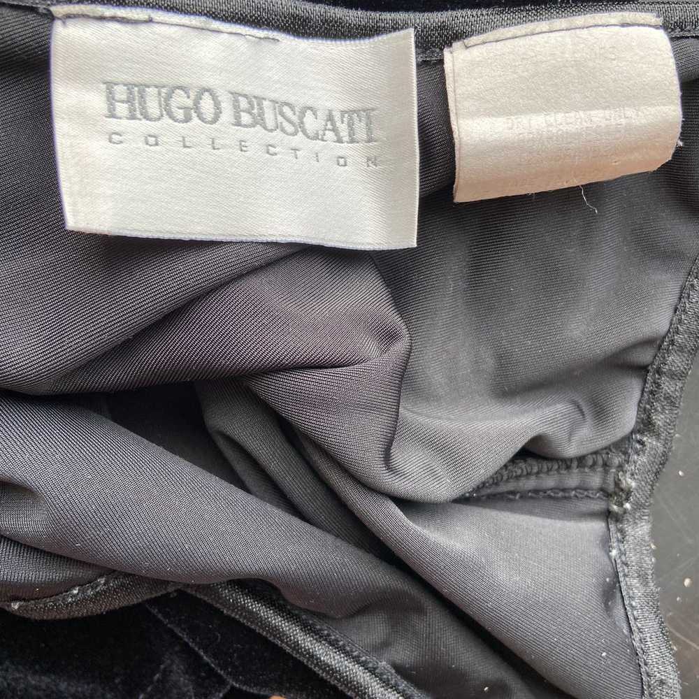 Vintage Hugo Buscati Stretchy Velvet Short Dress … - image 4