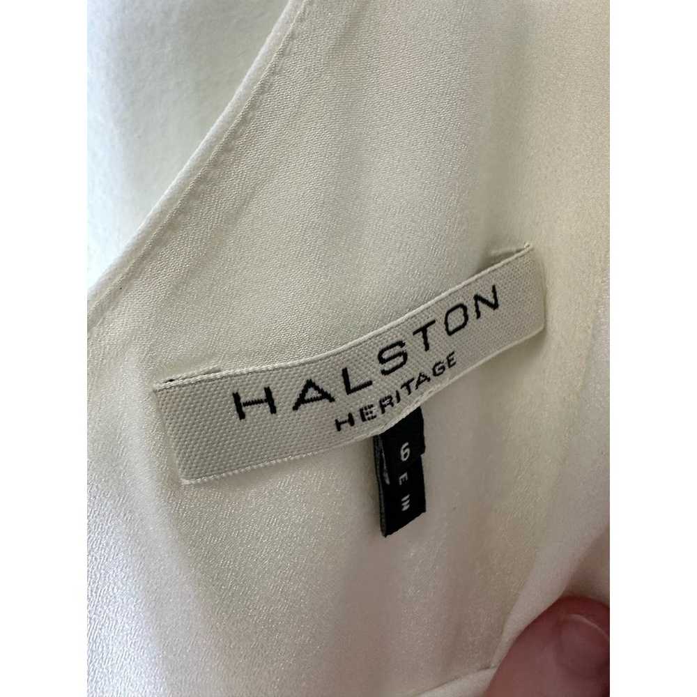 Halston Heritage Off White One Shoulder Jumpsuit … - image 3