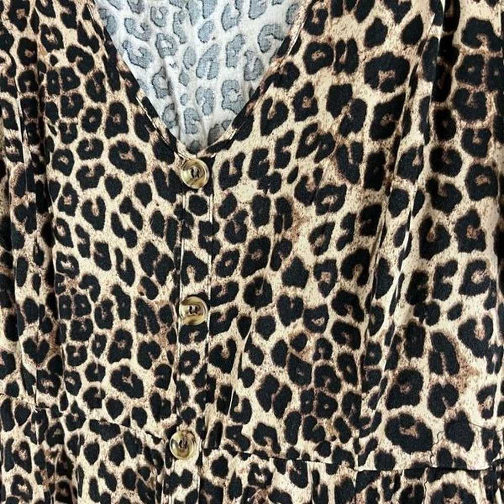 TORRID Brown Animal Print Dress Size 2 Button Dow… - image 2
