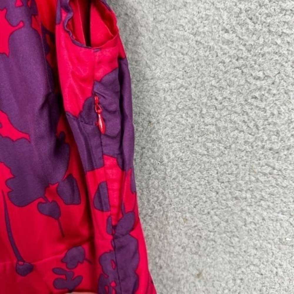 Boden dress womens 8 pink purple floral abstract … - image 3