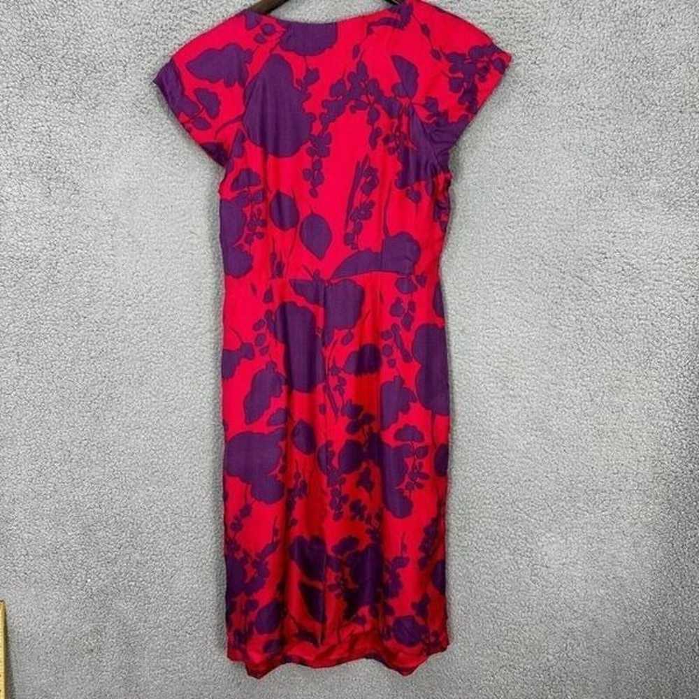 Boden dress womens 8 pink purple floral abstract … - image 9
