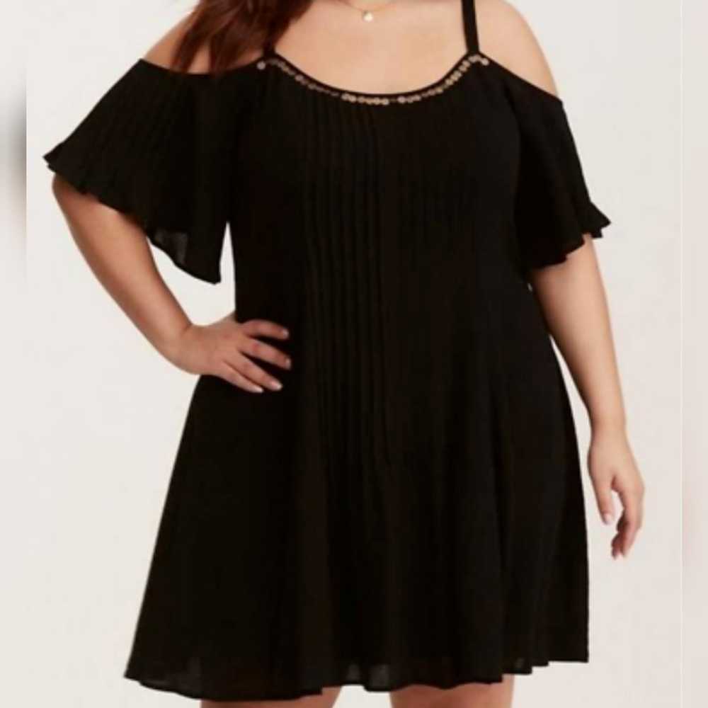 Torrid Gaueze Cold Shoulder Blouse - image 1