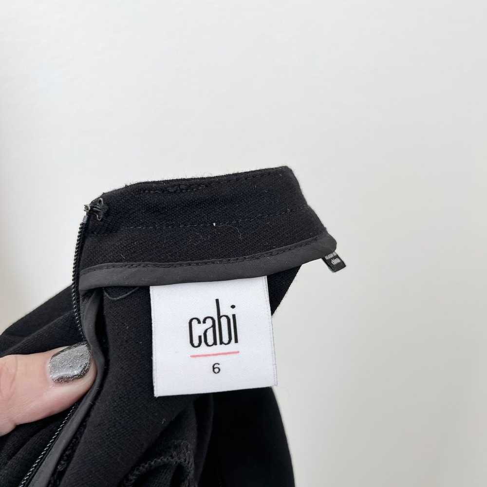 CAbi Size 6 Clair Black Ponte Knit Midi Sheath Dr… - image 11