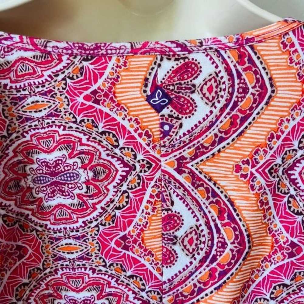 PrAna Veeda Dress in size L paisley bright multic… - image 4