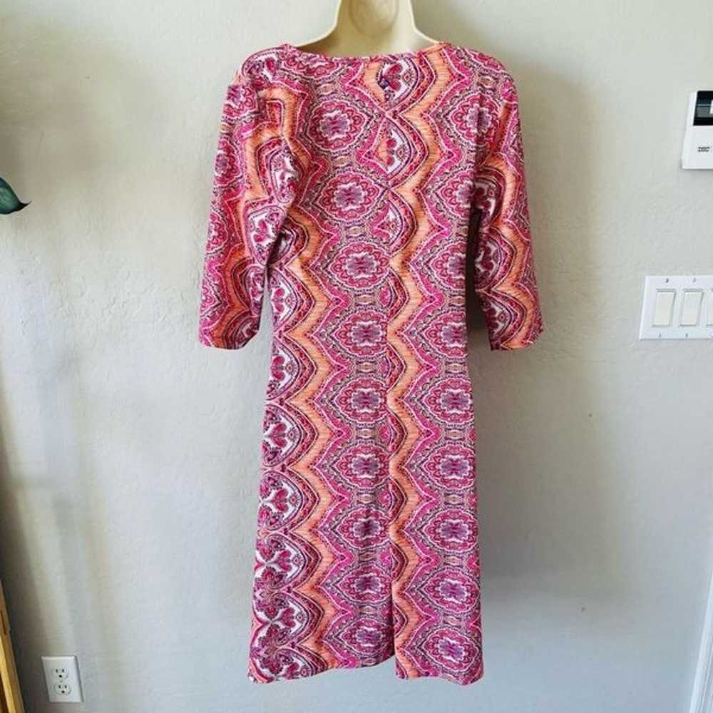 PrAna Veeda Dress in size L paisley bright multic… - image 5