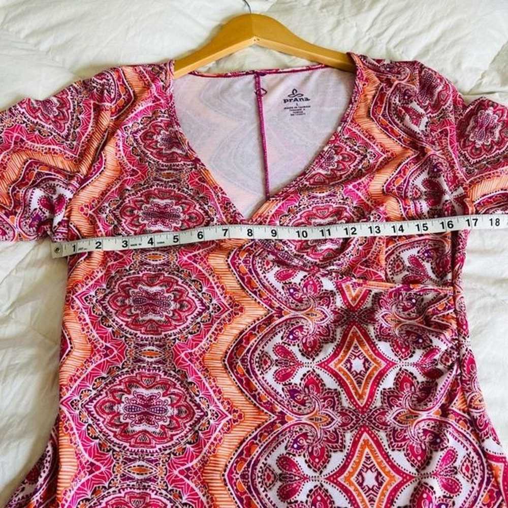 PrAna Veeda Dress in size L paisley bright multic… - image 6