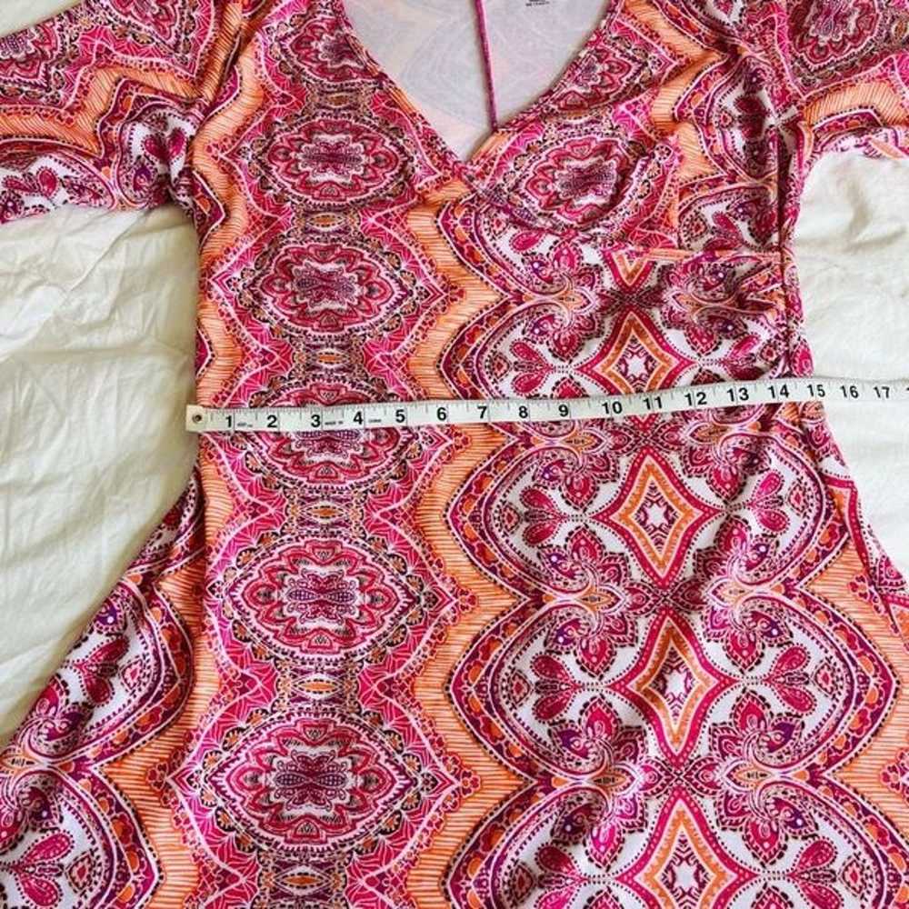 PrAna Veeda Dress in size L paisley bright multic… - image 7