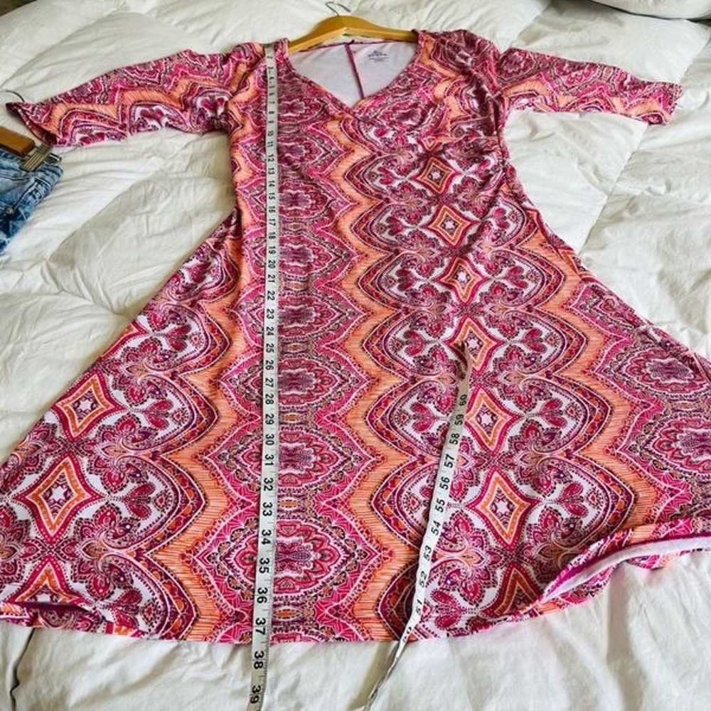 PrAna Veeda Dress in size L paisley bright multic… - image 8