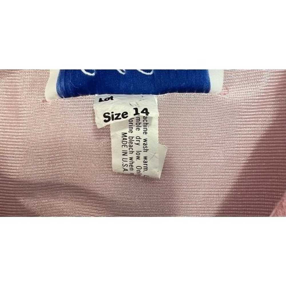 L.L. Petite Vintage Pink Half Sleeve Flowy Dress … - image 3