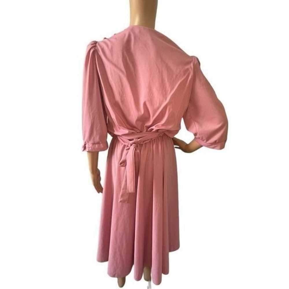 L.L. Petite Vintage Pink Half Sleeve Flowy Dress … - image 4