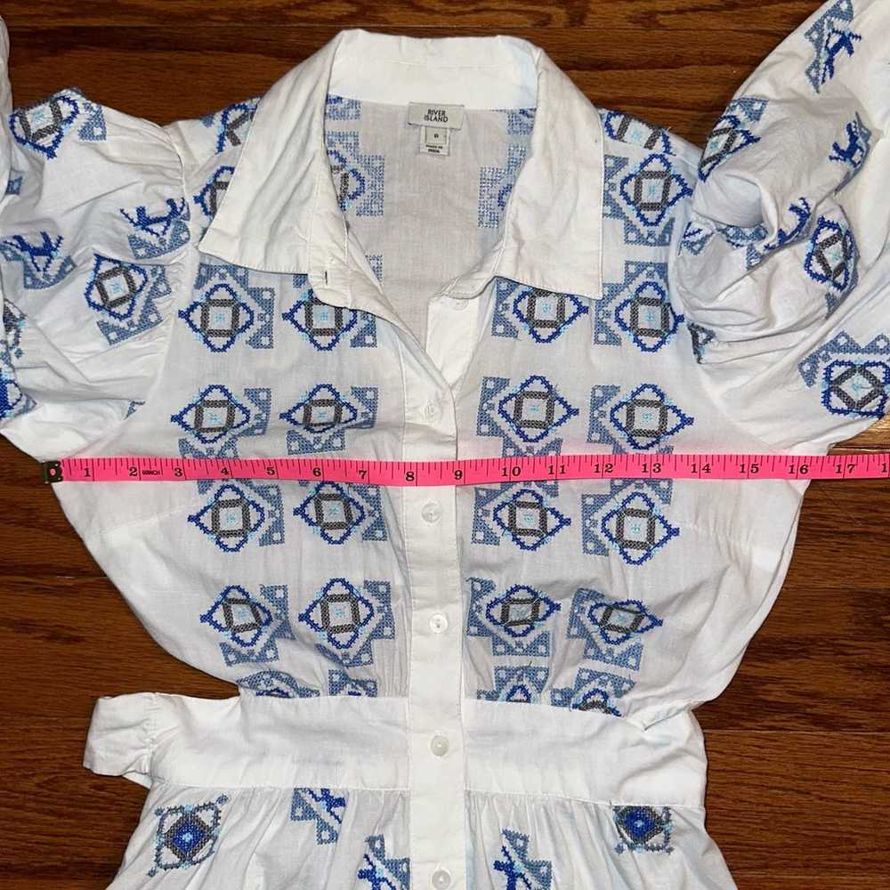 River Island Embroidered Mini Shirt Dress - image 12