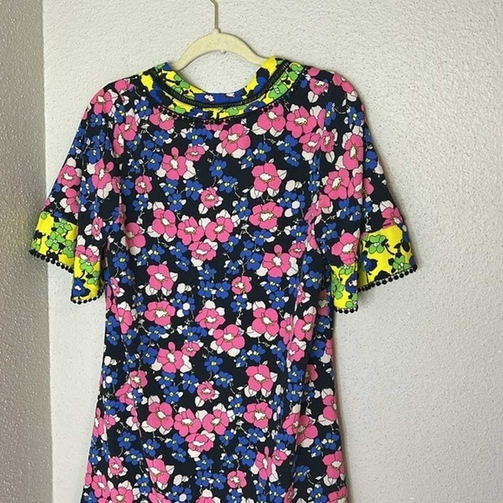 Topshop Floral Print Mini Shift Dress Size 6 - image 6