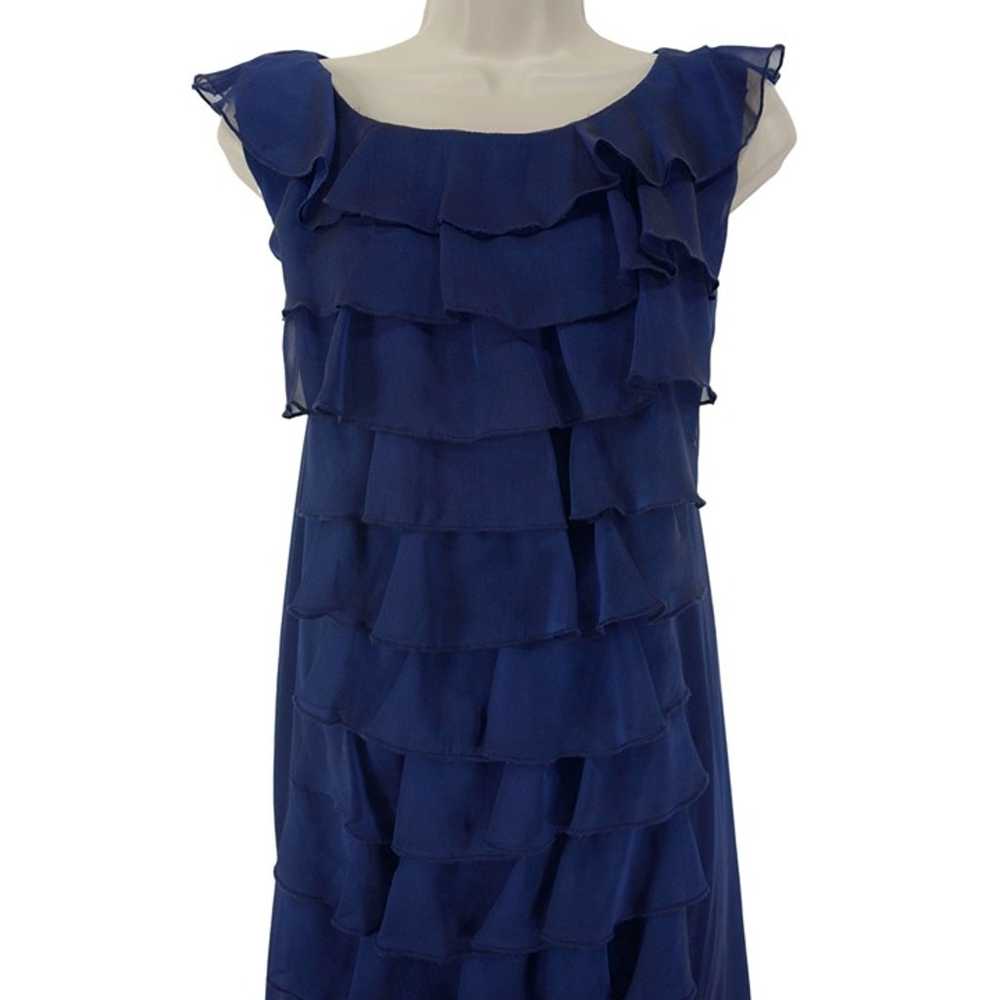 Size 22W 3X BLUE RUFFLE TIERED FRONT SPECIAL OCCA… - image 2