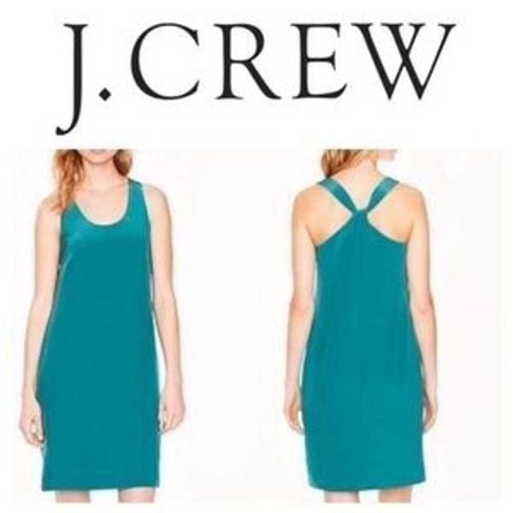 J crew navy silk tank dress - image 2