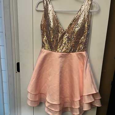 Gold and pink party dress - image 1