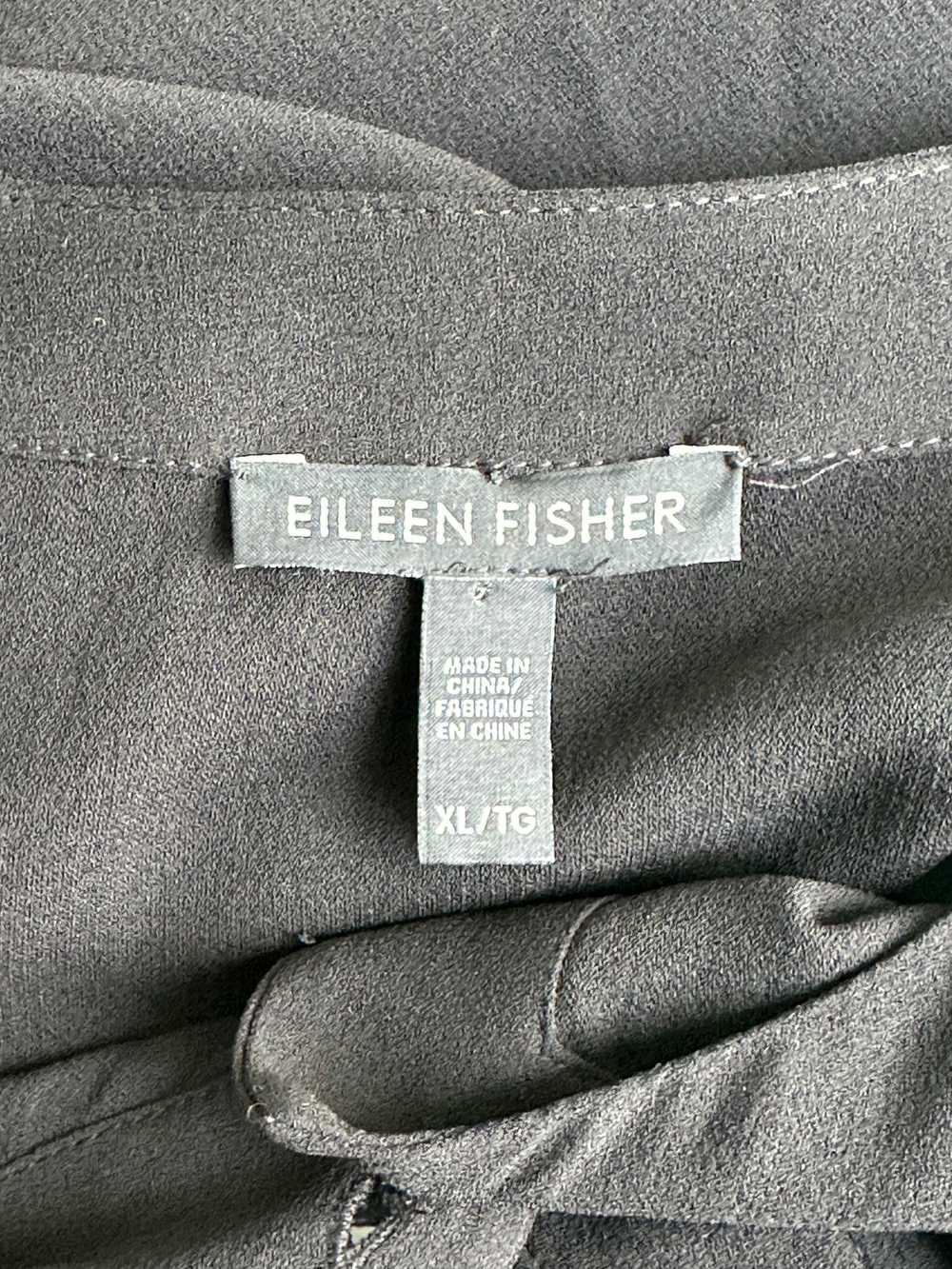Eileen Fisher Oversized Black Silk Top Size XL - image 3