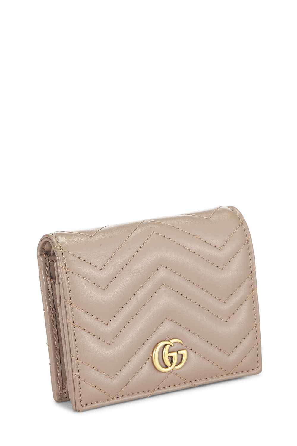 Pink Leather GG Marmont Compact Wallet - image 2